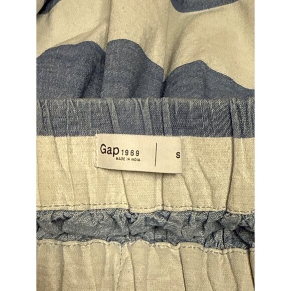 Gap Women's Skirt Blue White Stripe Preppy Coastal Unlined Pockets Size Small - Picture 7 of 8